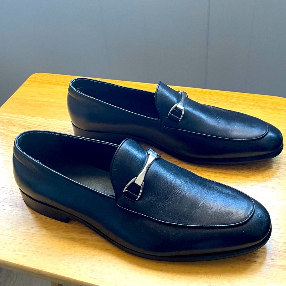 Saks Fifth Avenue Men’s Leather Bit Loafers Black 9.5
